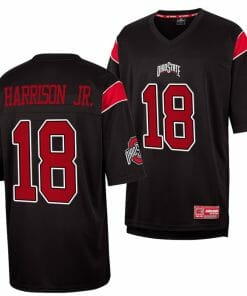Ohio State Buckeyes #18 Marvin Harrison Jr Jersey Black Fashion NCAA Football