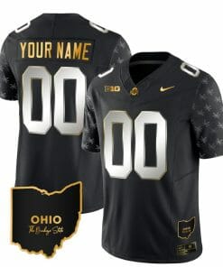 Custom Ohio State Buckeyes Jersey Name and Number College Football Stitched Alternate Gold Black Limited