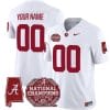 Custom Alabama Crimson Jersey Name and Number Vapor Limited White All Stitched