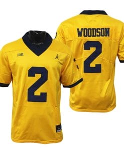 Michigan Wolverines Charles Woodson Jersey #2 College Football Game Yellow
