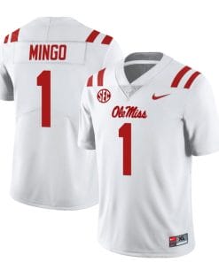 Ole Miss Rebels Jonathan Mingo Jersey #1 College Football All Stitched White