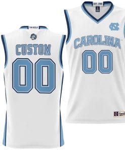 Custom UNC Tar Heels Jersey Name and Number NIL College Basketball Lightweight White