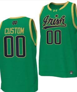 Custom Notre Dame Jersey Name and Number Basketball Uniform Green