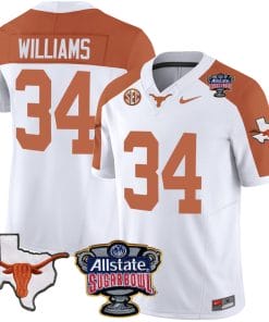 Ricky Williams Jersey #34 Texas Longhorns Sugar Bowl Patch Vapor Football Inverted
